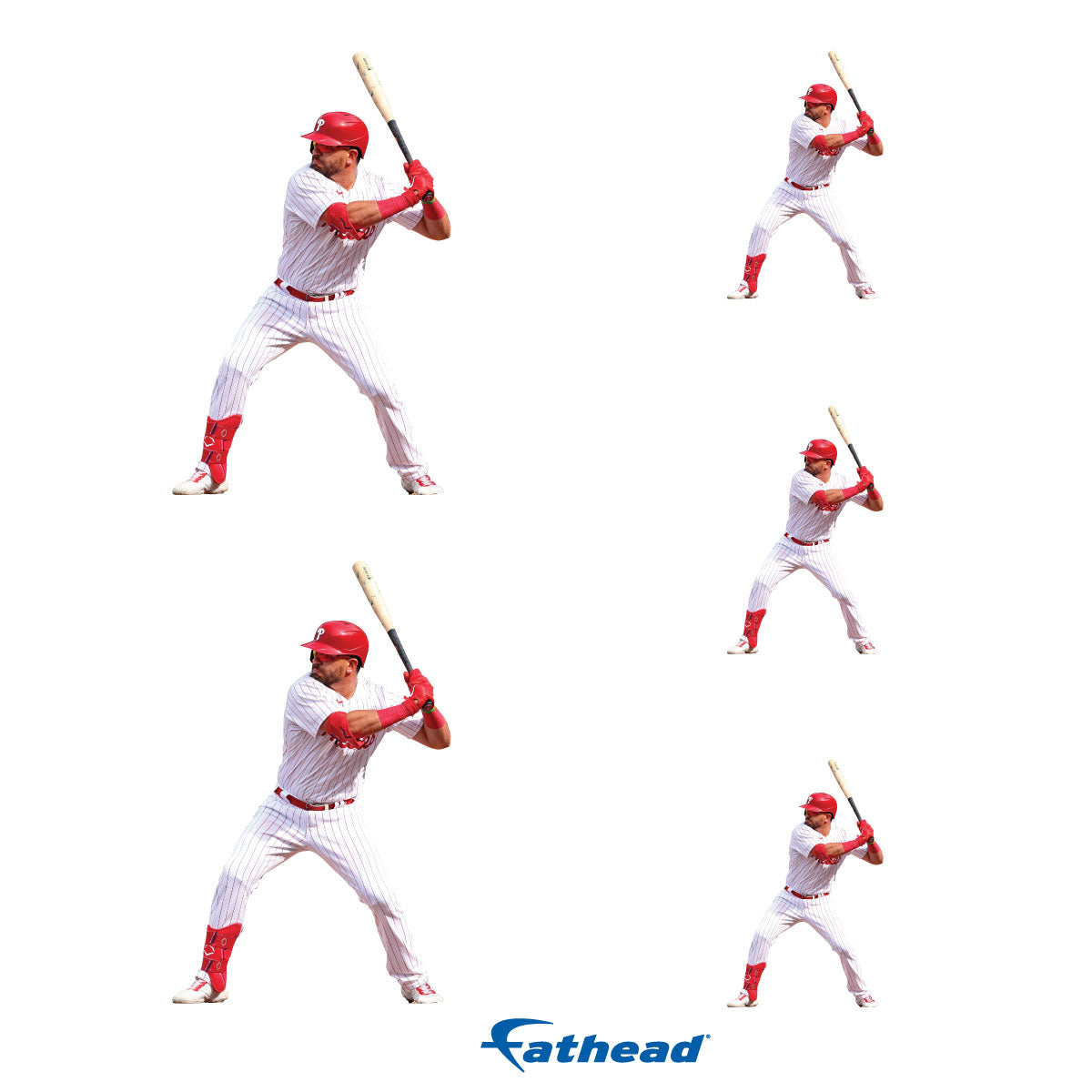 Kyle Schwarber - 5 Player Minis (Mixed Sizes) - Official MLB - Philadelphia Phillies - Reusable Vinyl Decals