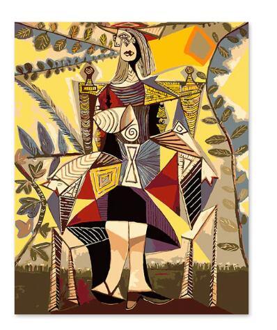 Kobieta Siedząca W Ogrodzie - Pablo Picasso