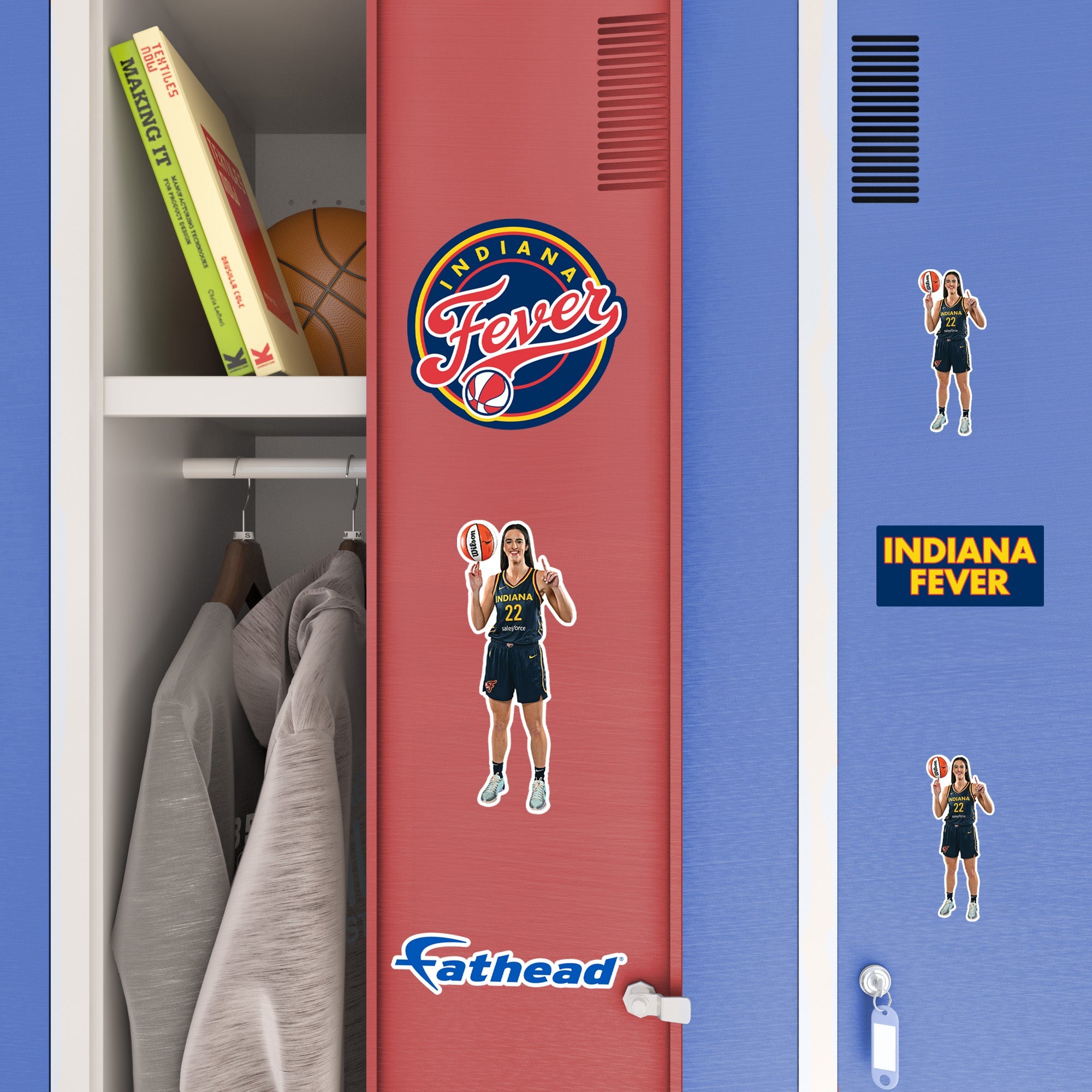 Caitlin Clark - 2 Minis (Mixed Sizes) - Official WNBA - Indiana Fever - Reusable Vinyl Decals