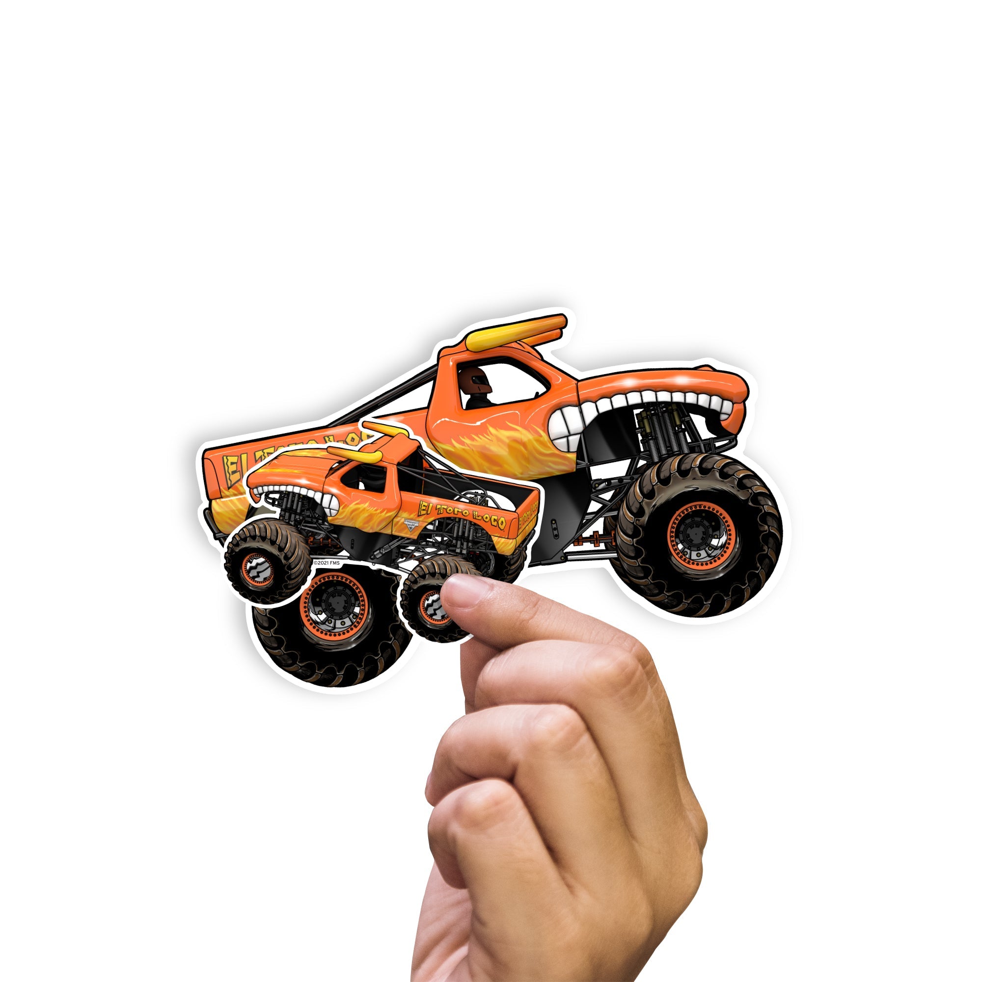 El Toro Loco - 5 Minis (Mixed Sizes) - Official Monster Jam - Reusable Vinyl Decals