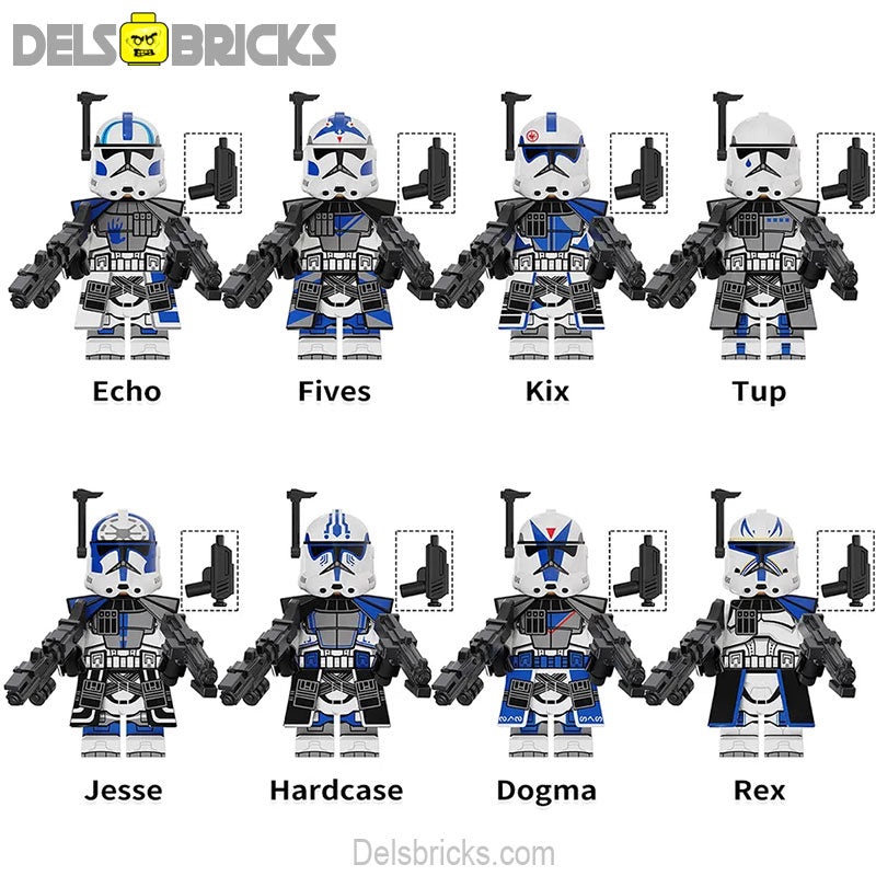 501st Legion Clone troopers Set of 8 | Lego Minifigures Custom Toys 1