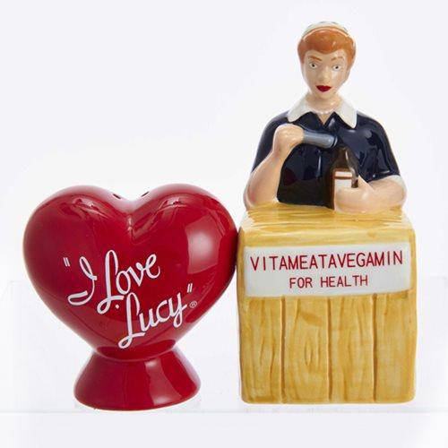 Kurt Adler - I Love Lucy Logo and Vitameatavegamin Salt and Pepper Shaker Set