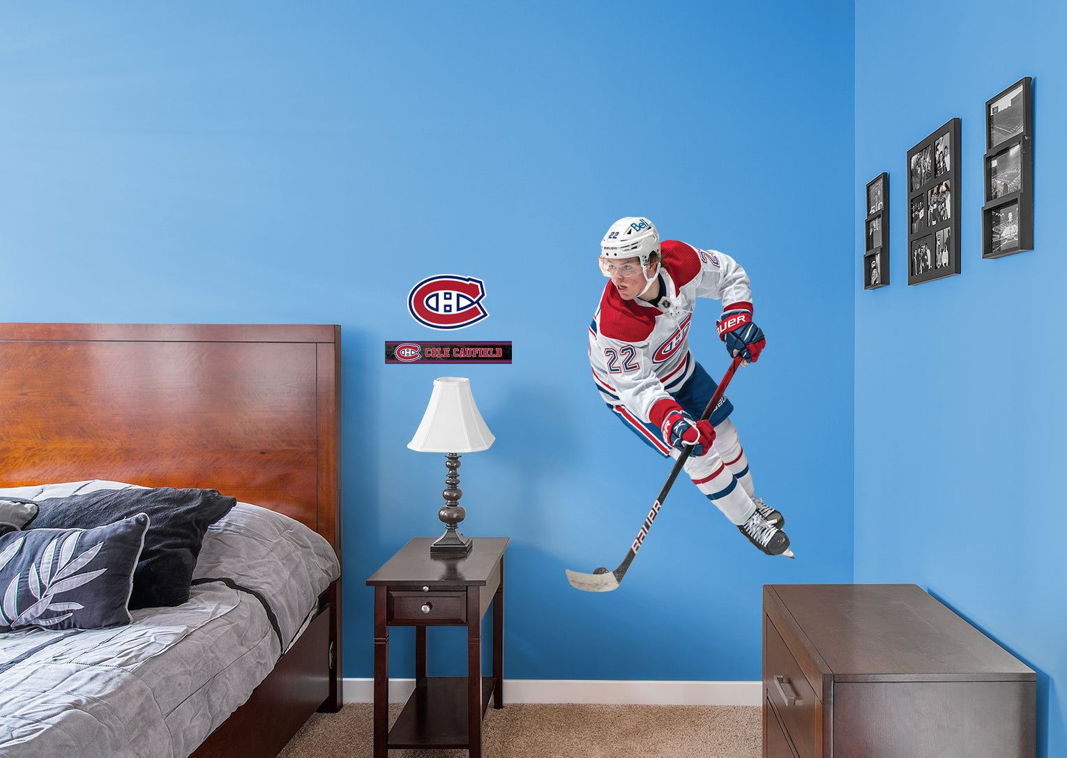 Cole Caufield - RealBig Collection - Official NHL - Montreal Canadiens - Reusable Vinyl Wall Decals