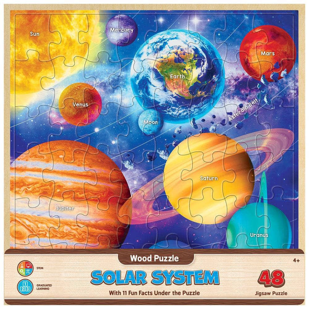 Wood Fun Facts - Solar System 48 Piece Wood Jigsaw Puzzle