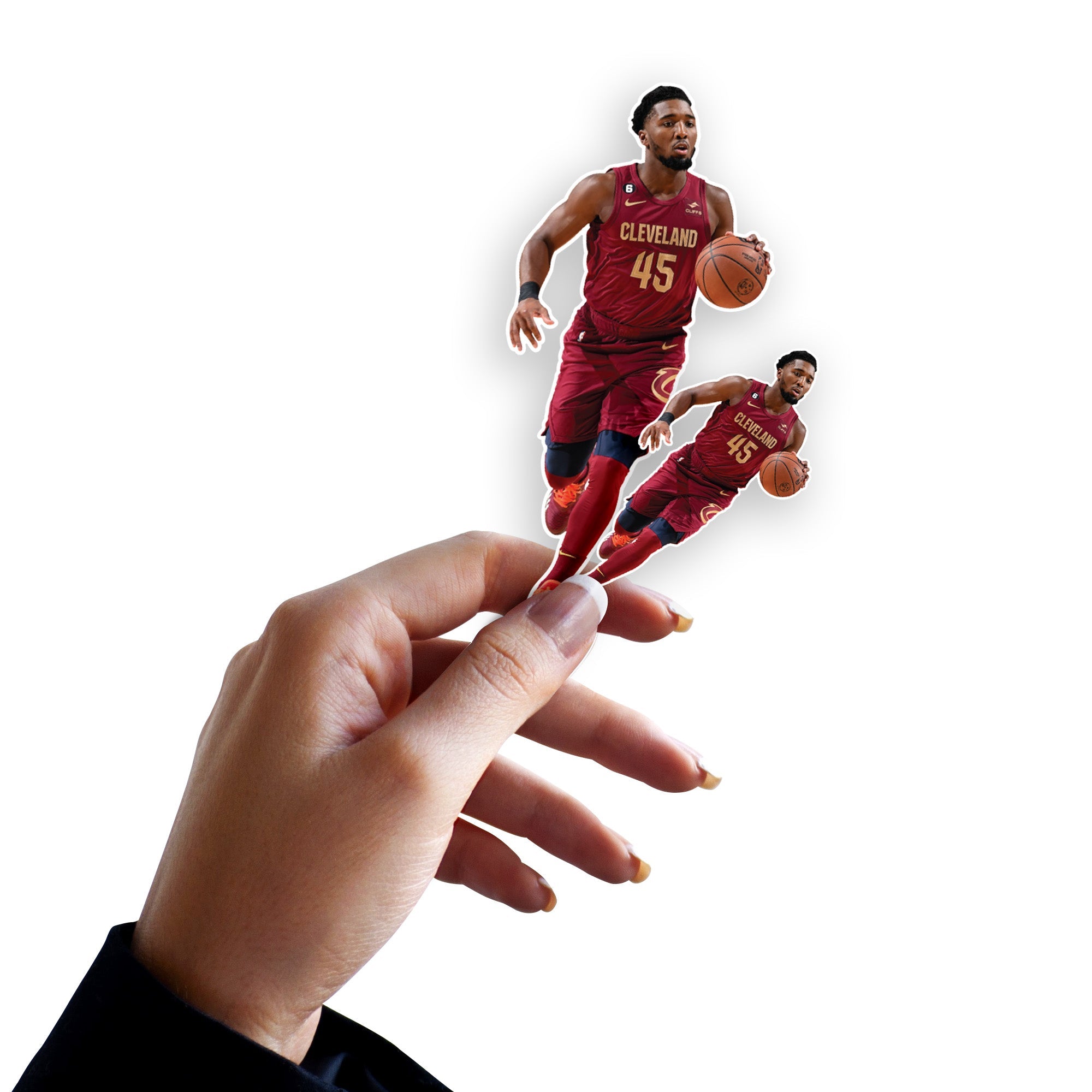 Donovan Mitchell - 5 Minis (Mixed Sizes) - Official NBA - Cleveland Cavaliers - Reusable Vinyl Decals