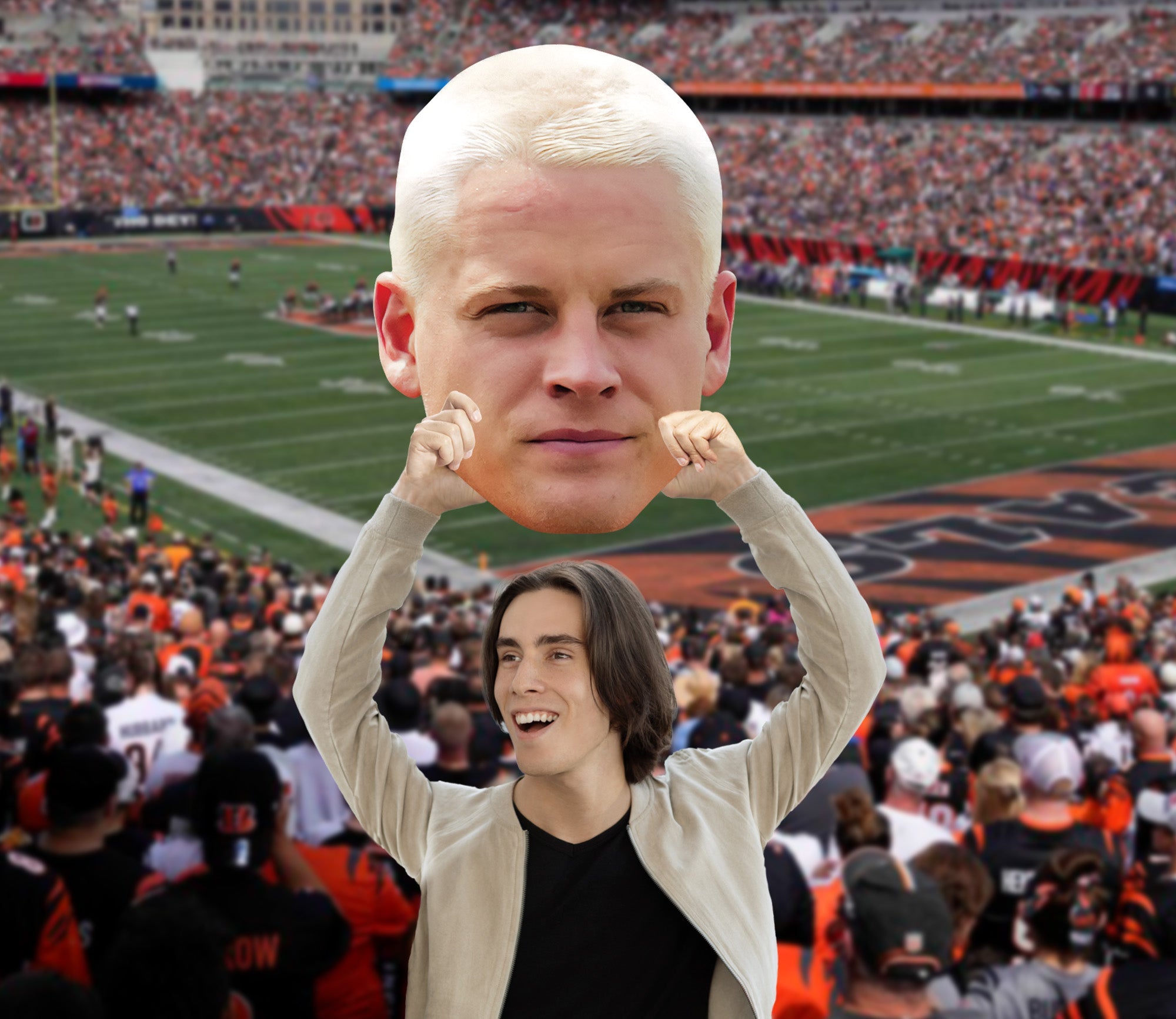 Joe Burrow - Big Head - Official NFLPA - Cincinnati Bengals - Foam Core Cutout