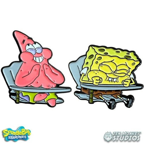 Zen Monkey: Laughing In Class Pin Set - Spongebob Squarepants Pin