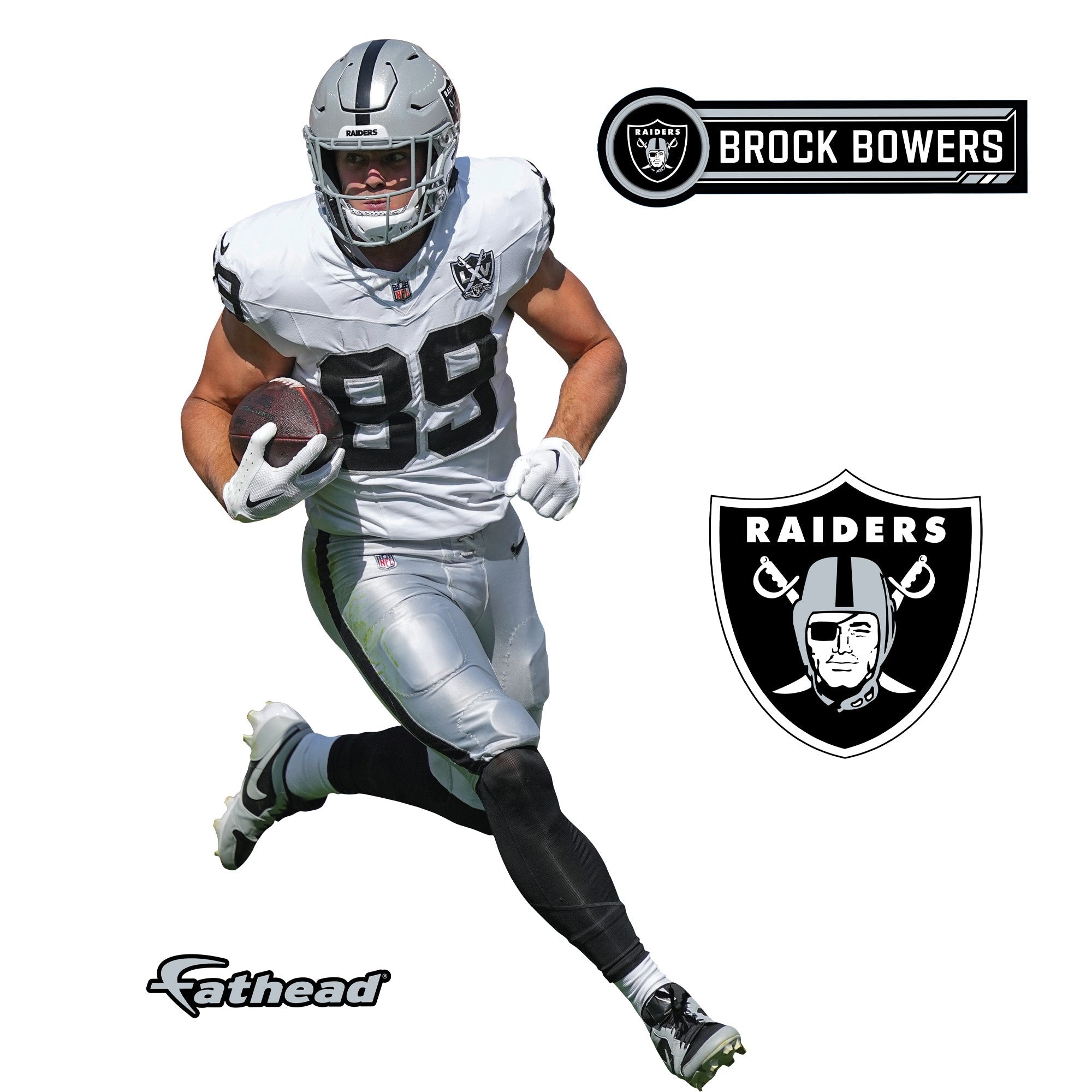 Brock Bowers - RealBig Collection - Official NFL - Las Vegas Raiders - Reusable Vinyl Wall Decals
