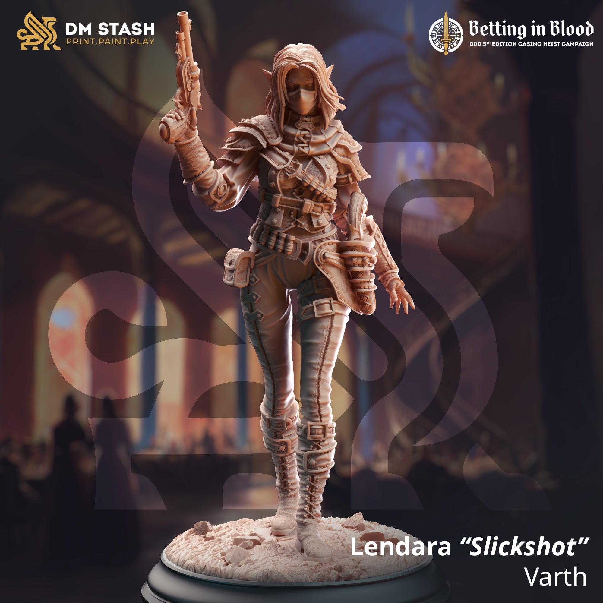 Lendara "Slickshot" Varth (Female Half-Elf Gunslinger)