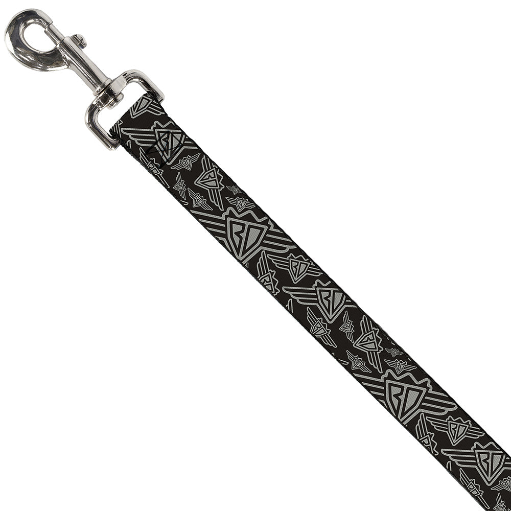 Dog Leash - BD Logo Scattered Black/Gray