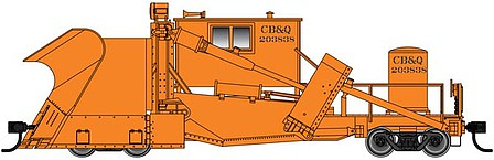 Walthers Proto 110119 HO Scale Jordan Spreader - Ready to Run -- Chicago, Burlington & Quincy #203838 (MOW orange)