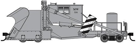 Walthers Proto 110124 HO Scale Jordan Spreader - Ready to Run -- Maintenance-of-Way #56 (silver, black)
