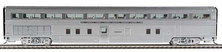 Walthers Proto 13313 HO Scale 85' Budd Hi-Level 72-Seat Coach -- Santa Fe (Real Metal Finish with Decals)