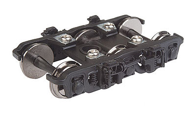 Walthers Proto 2116 HO Scale GSC Lightweight 6-Wheel Passenger Trucks from ATSF Diner -- Black - 1 Pair
