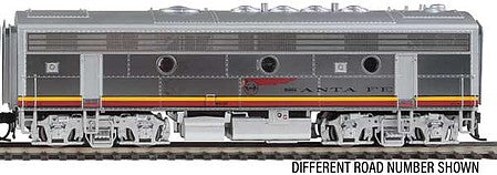 Walthers Proto 40924 HO Scale EMD F7B - LokSound 5 Sound & DCC -- Santa Fe #308A (Warbonnet, red, silver)