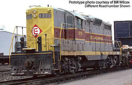 Walthers Proto 920-42406 HO Scale EMD GP7 - LokSound Select Sound and DCC -- Erie-Lackawanna #1275 (gray, maroon, yellow)