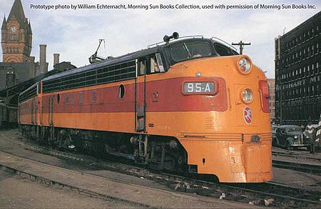 Walthers Proto 920-42500 HO Scale EMD FP7 - F7B with LokSound 5 Sound & DCC -- Milwaukee Road #90A, 90B (Early Orange, Maroon; Running Hiawatha Logo)
