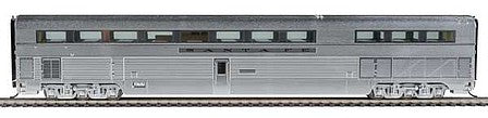 Walthers Proto 9603 HO Scale 85' Budd Hi-Level Diner - Ready to Run -- Santa Fe (Real Metal Finish w/decals)