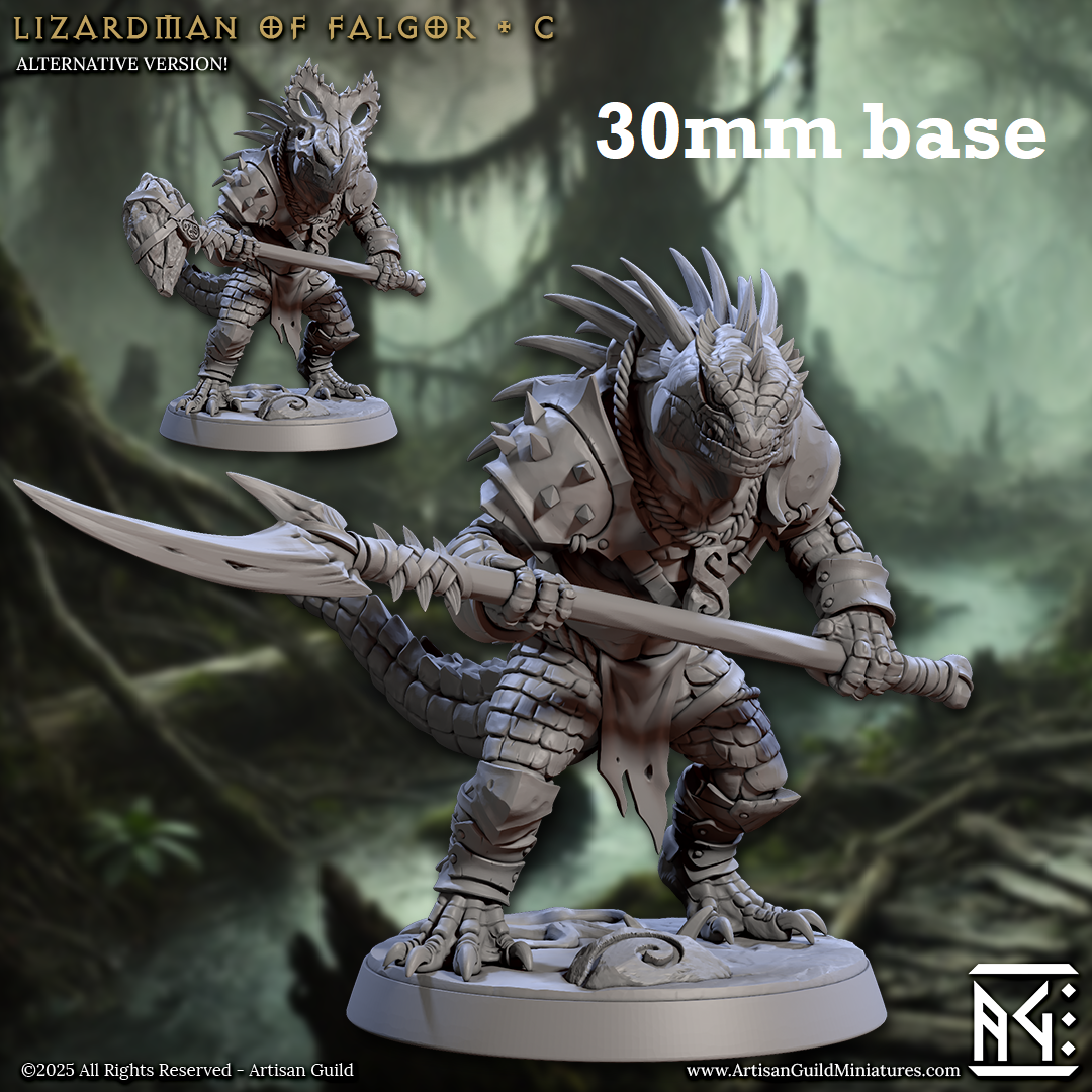 Lizardman of Falgor: Sculpt C (Male Lizardfolk Warrior)