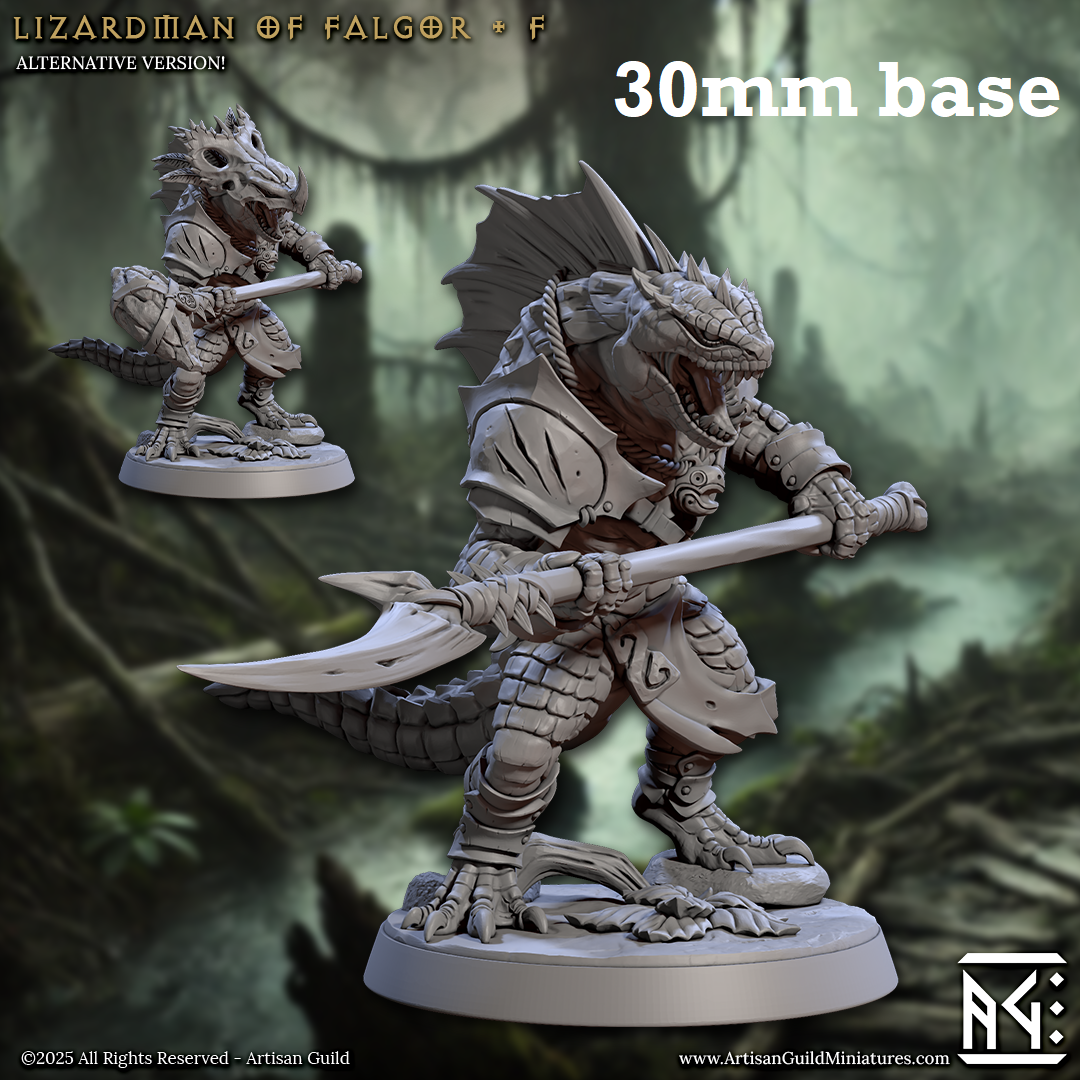 Lizardman of Falgor: Sculpt F (Male Lizardfolk Warrior)