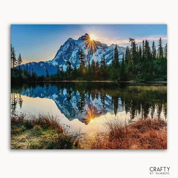 Snow Sunset Mountain