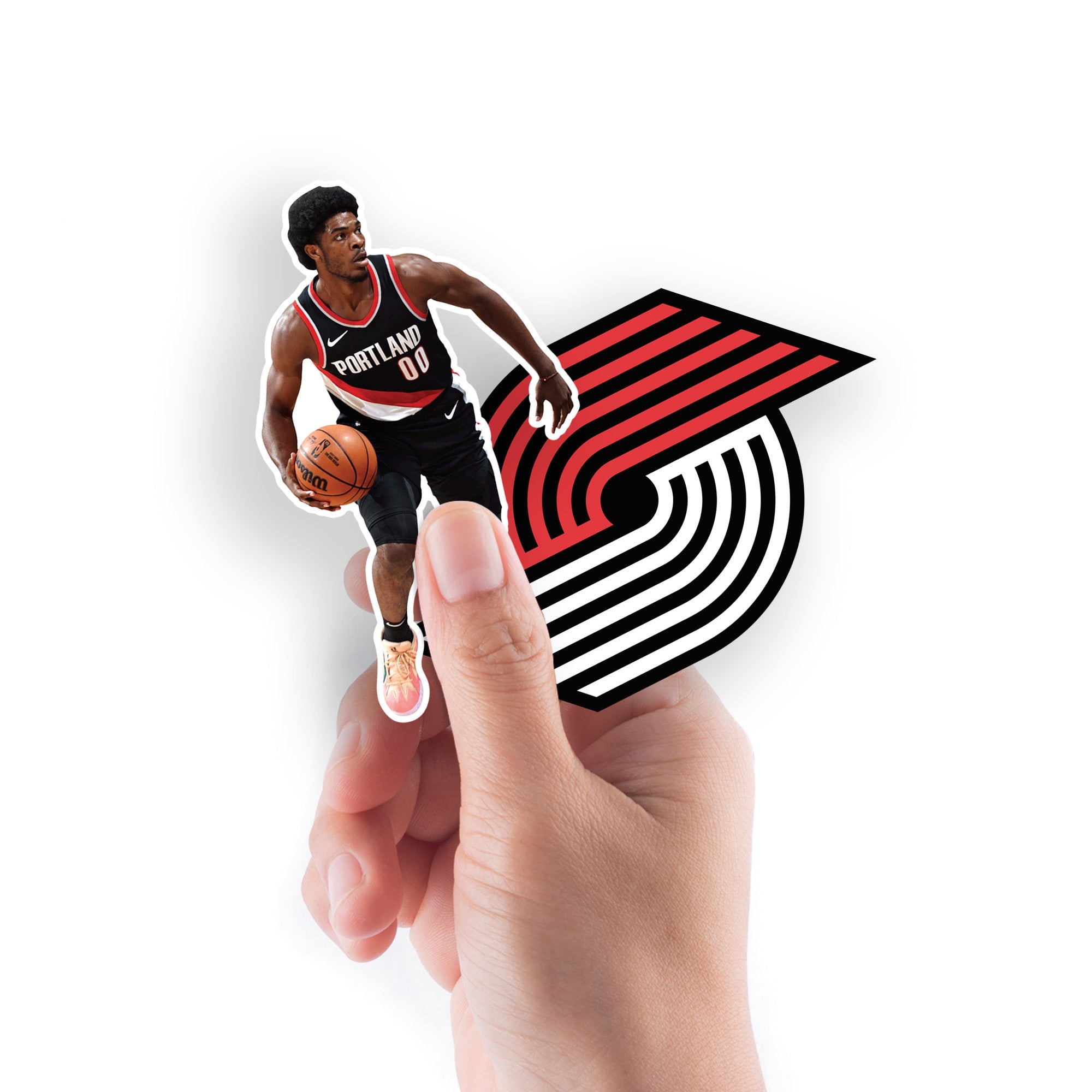 Scoot Henderson - 5 Minis (Mixed Sizes) - Official NBA - Portland Trail Blazers - Reusable Vinyl Decals