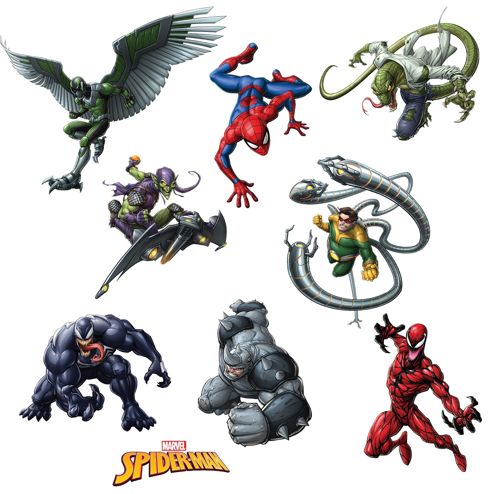 Spider-Man: Spider-Man Villains Collection        - Officially Licensed Marvel Removable     Adhesive Decal