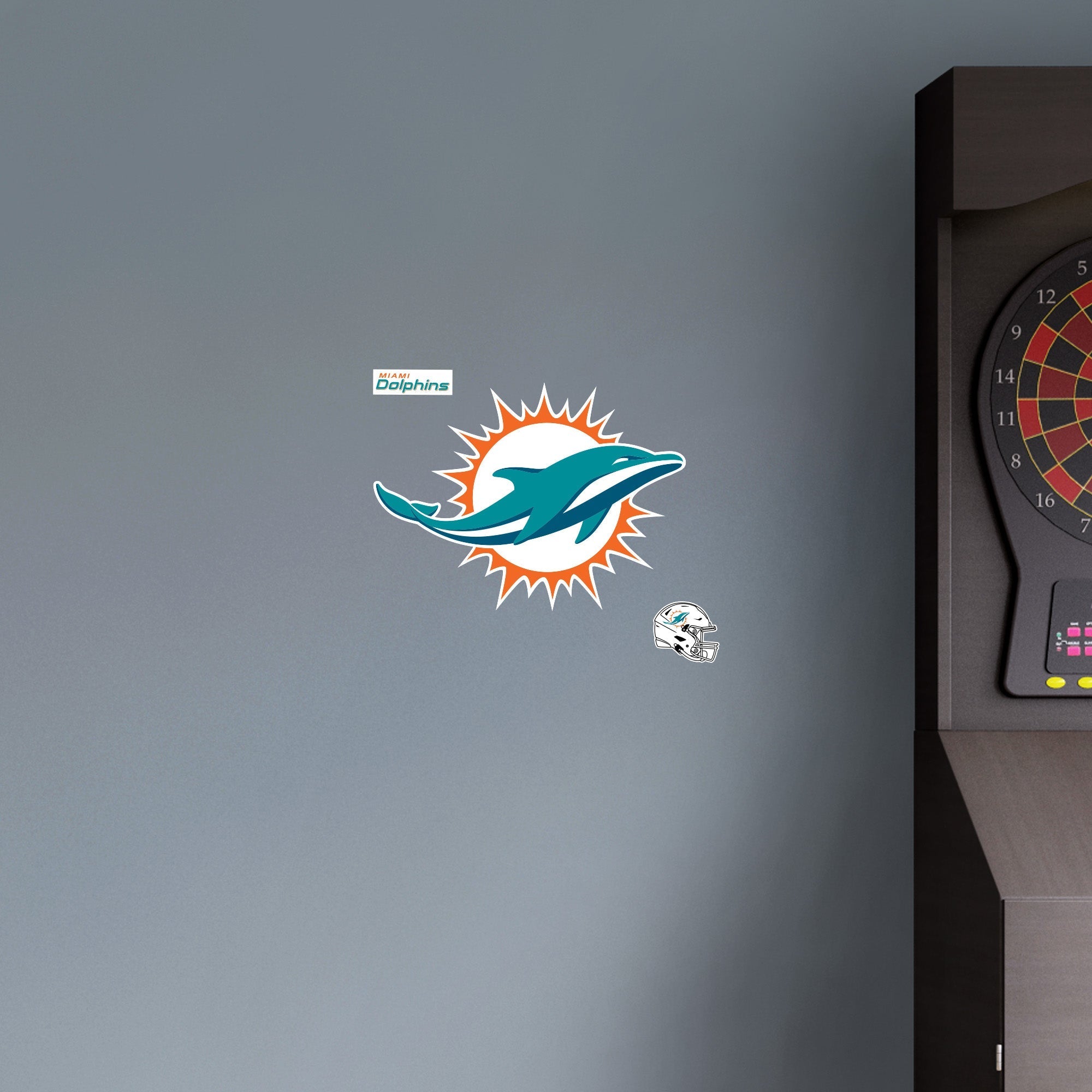 Miami Dolphins - RealBig Logo Collection - Official NFL - Reusable Vinyl Wall Decals