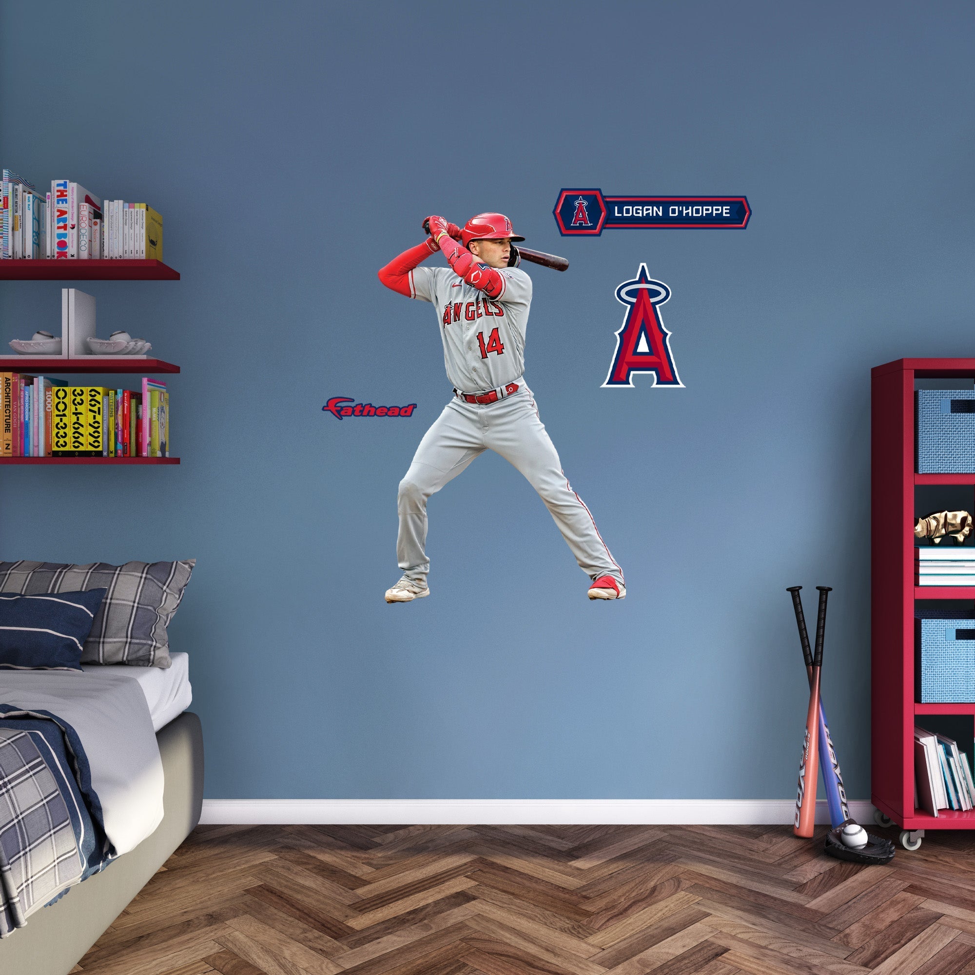 Logan O'Hoppe - RealBig Collection - Official MLB - Los Angeles Angels - Reusable Vinyl Wall Decals
