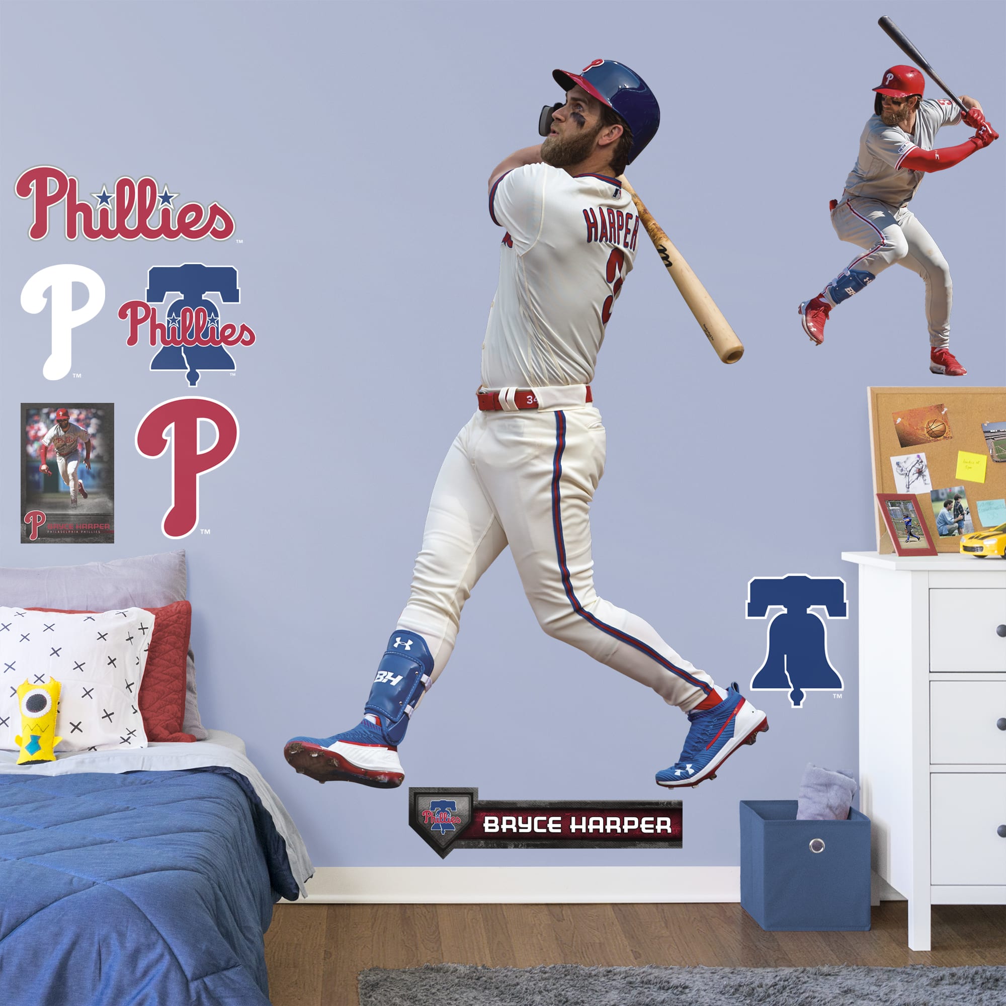 Bryce Harper - RealBig Collection - Official MLB - Philadelphia Phillies - Reusable Vinyl Wall Decals #1