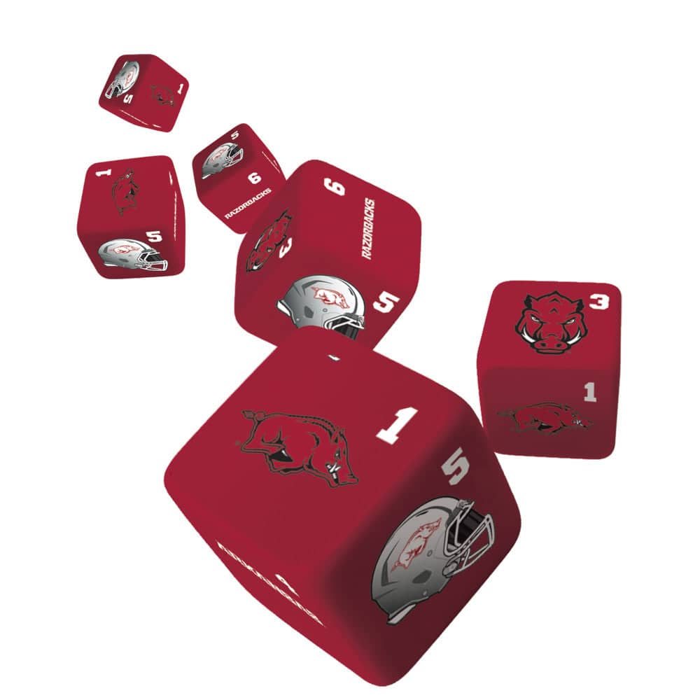 Arkansas Razorbacks Dice Set - 19mm