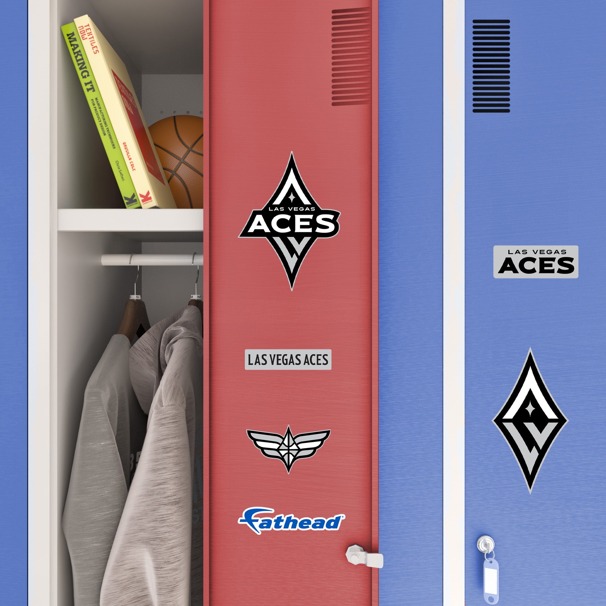 Las Vegas Aces - 5 Logo Minis (Mixed Sizes) - Official WNBA - Reusable Vinyl Decals