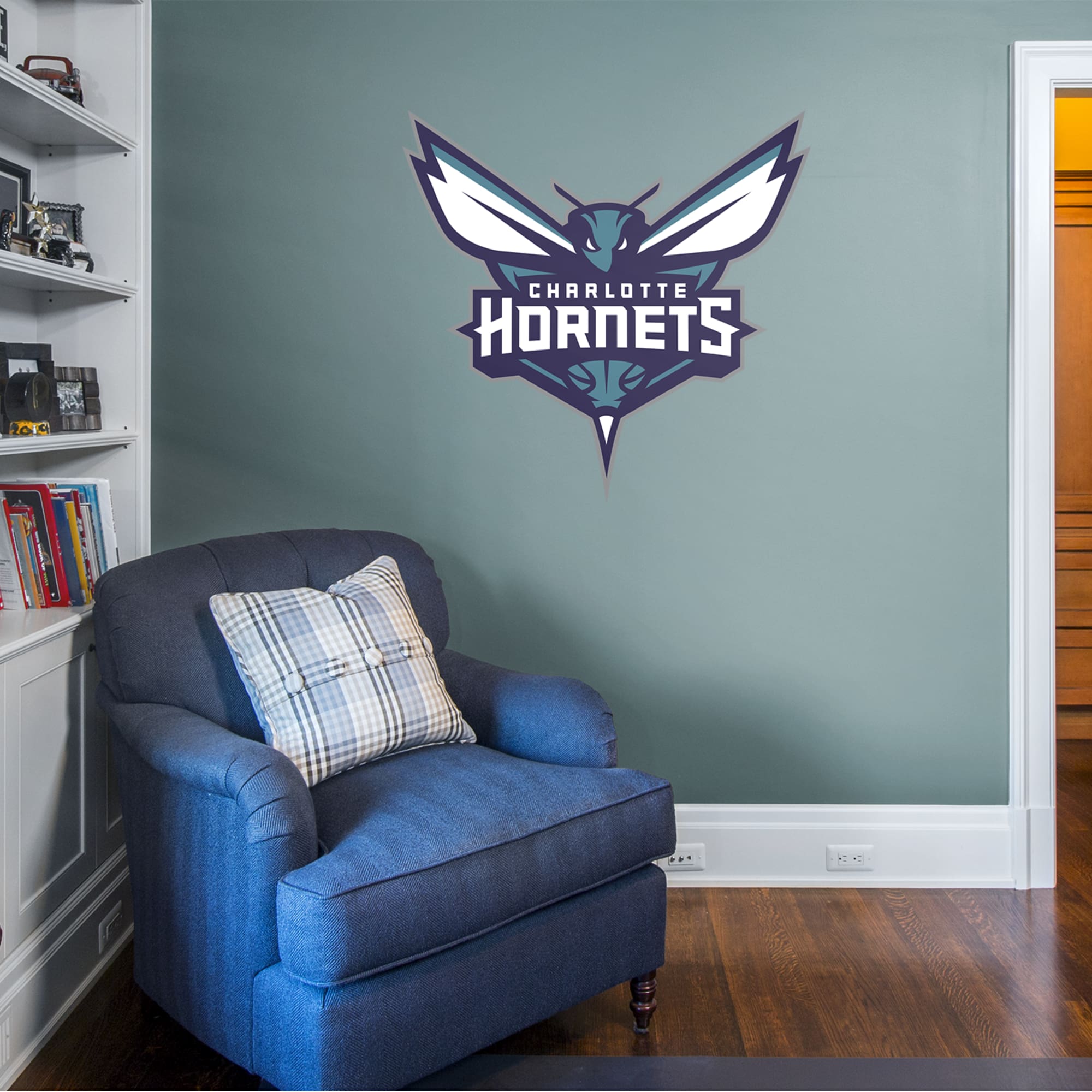 Charlotte Hornets - RealBig Logo Collection - Official NBA - Reusable Vinyl Wall Decals