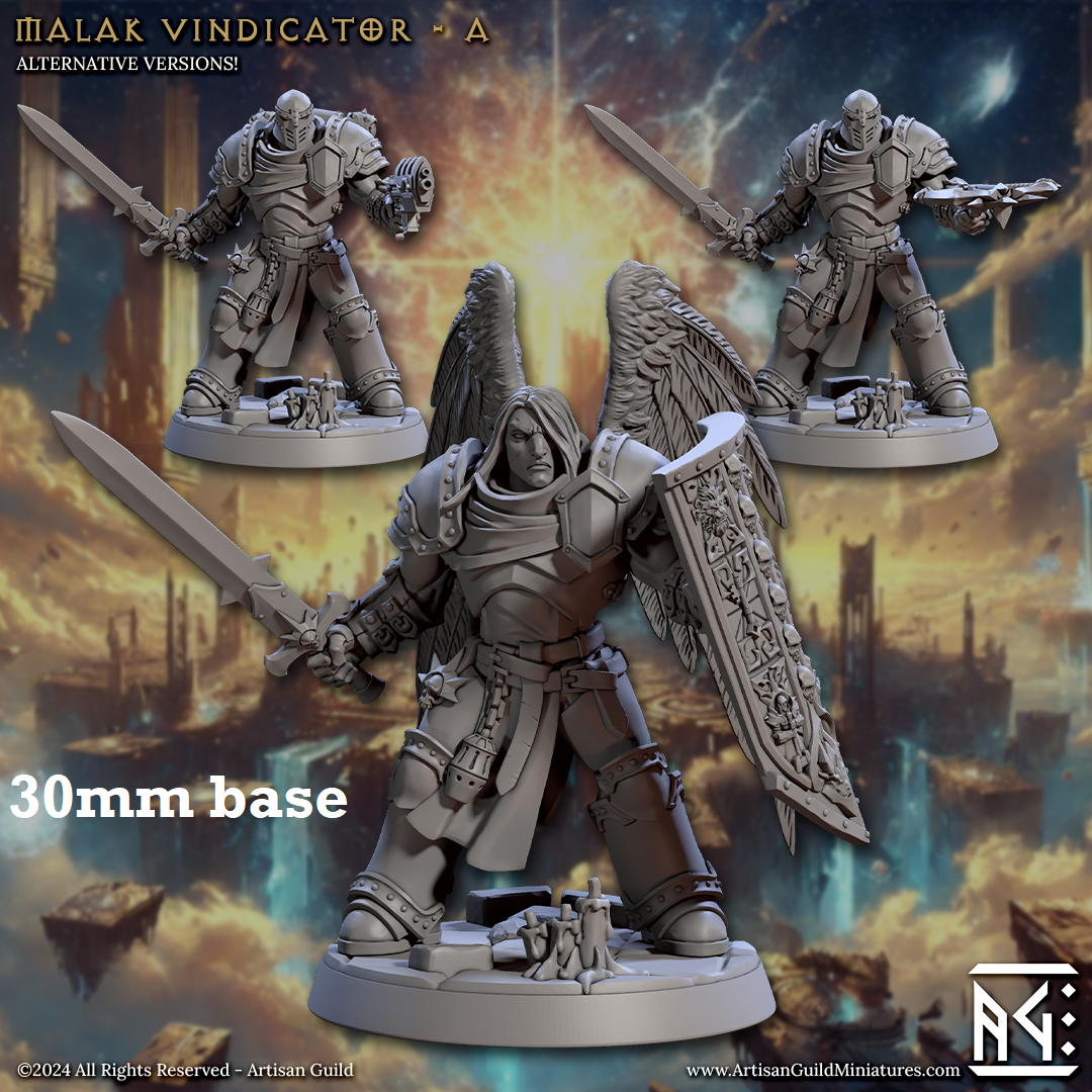 Malak Vindicator: Sculpt A (Male Angel Paladin)