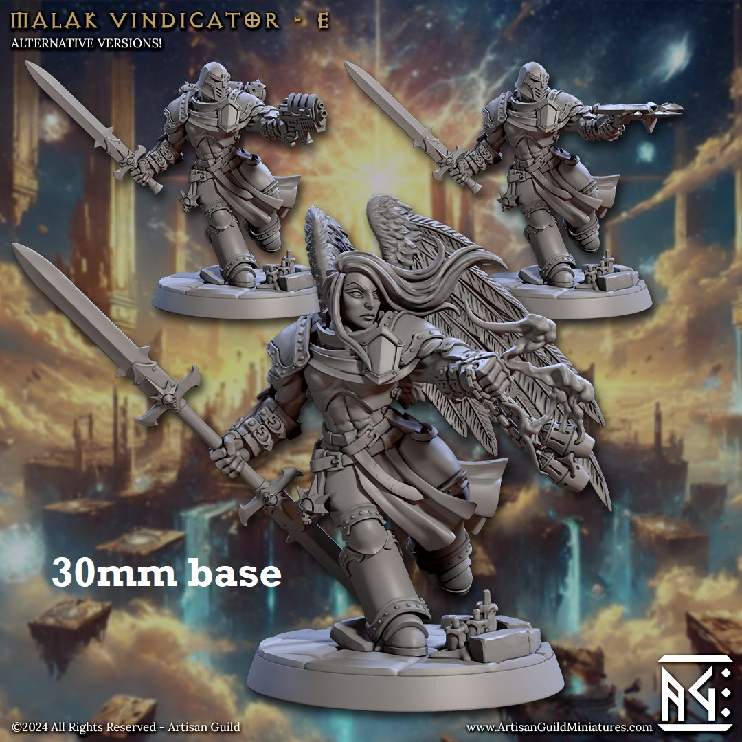 Malak Vindicator: Sculpt E (Female Angel Paladin)