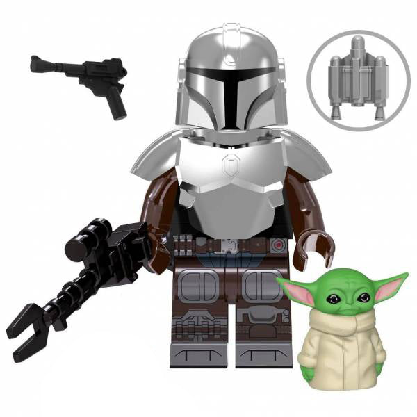 The Mandalorian Din Djarin & Grogu Lego Minifigures Custom Toys