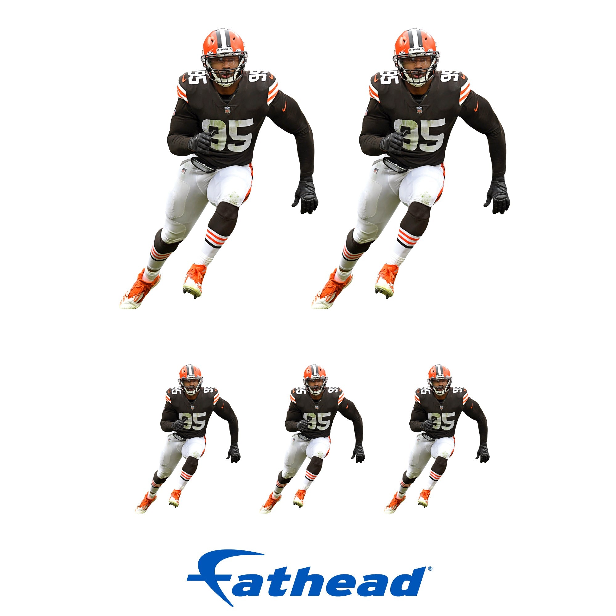 Myles Garrett - 5 Minis (Mixed Sizes) - Official NFL - Cleveland Browns - Reusable Vinyl Decals