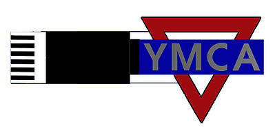 Miller Engineering 3071 O Scale Animated Neon Sign -- YMCA Large Logo, Double-Sided Vertical 1-3/4 x 1-3/8"