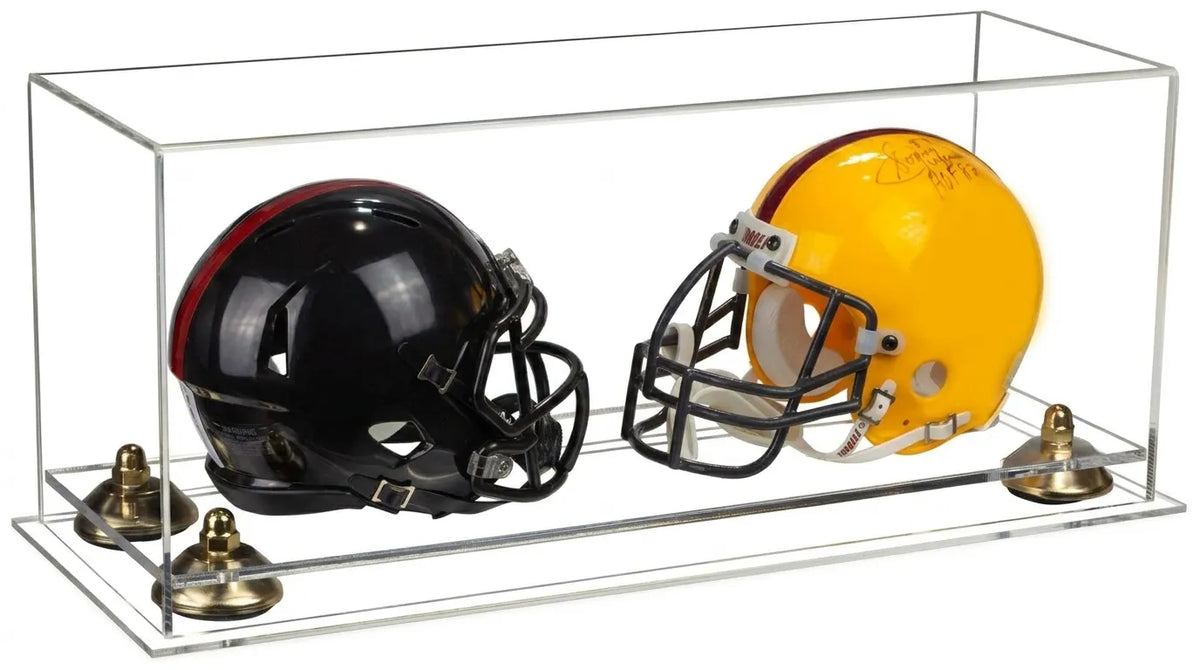 2 Mini Helmet or Mini Football with Mini Helmet Display Case - Clear (A019/V46)