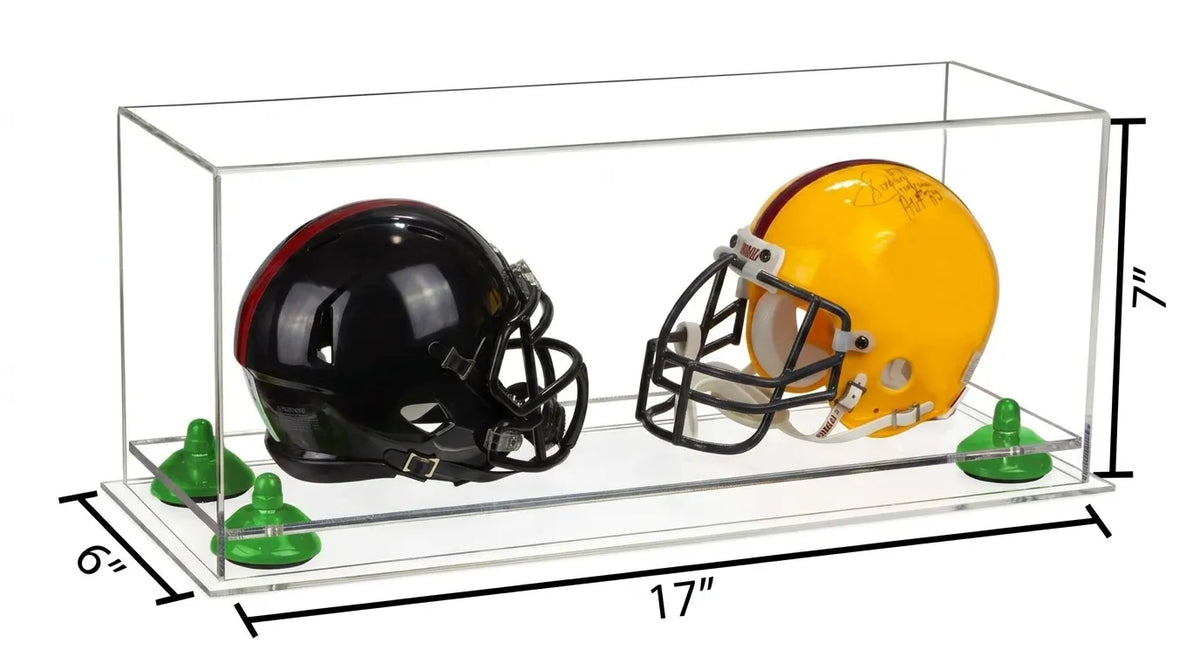 2 Mini Helmet or Mini Football with Mini Helmet Display Case - Clear (A019/V46)