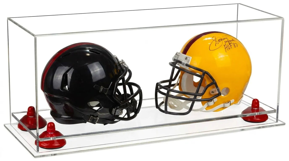 2 Mini Helmet or Mini Football with Mini Helmet Display Case - Clear (A019/V46)
