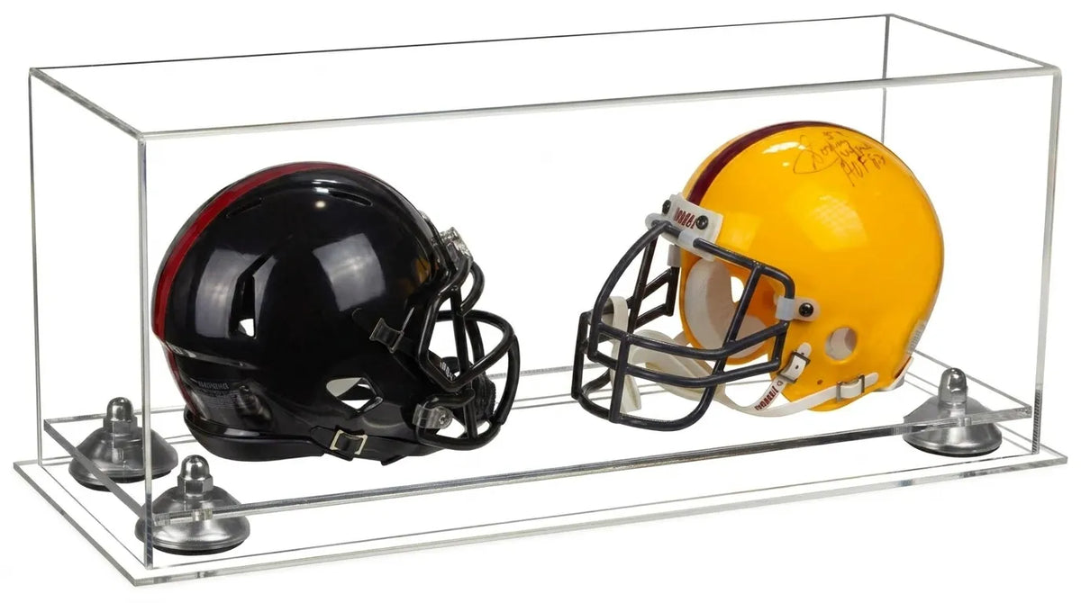 2 Mini Helmet or Mini Football with Mini Helmet Display Case - Clear (A019/V46)