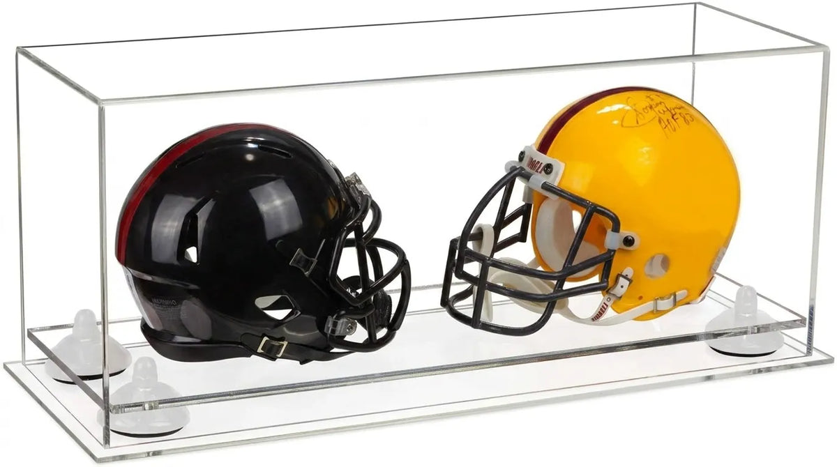 2 Mini Helmet or Mini Football with Mini Helmet Display Case - Clear (A019/V46)