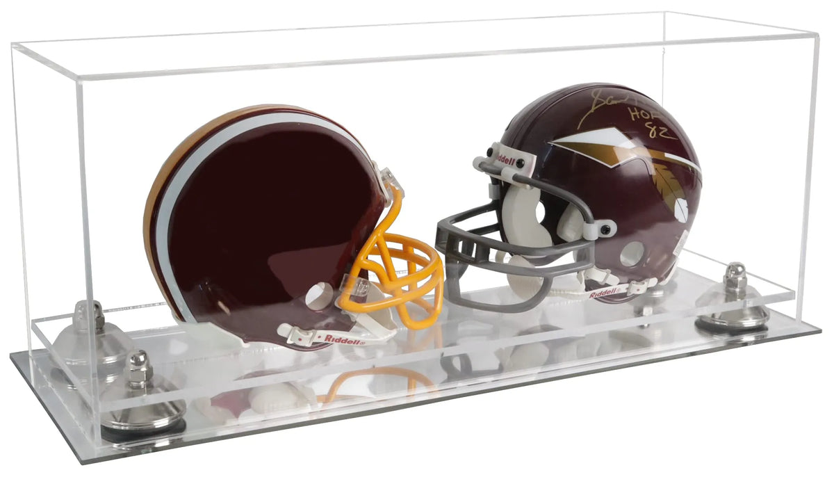 2 Mini Helmet or Mini Football with Mini Helmet Display Case - Clear (A019/V46)