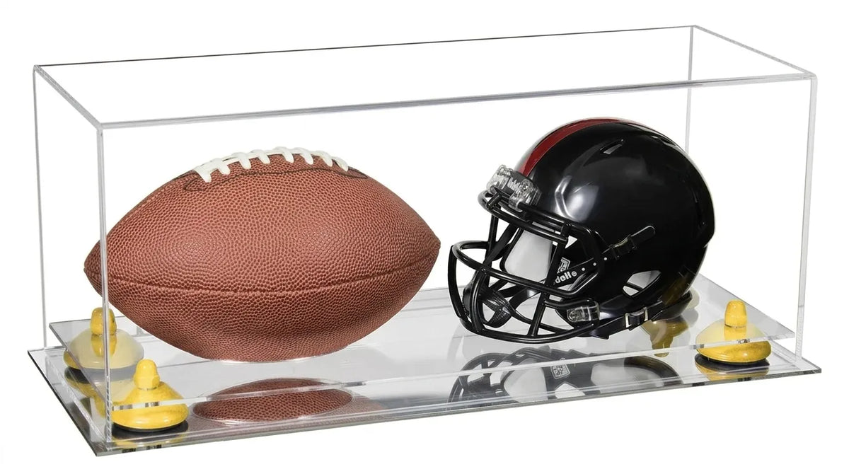 2 Mini Helmet or Mini Football with Mini Helmet Display Case - Clear (A019/V46)