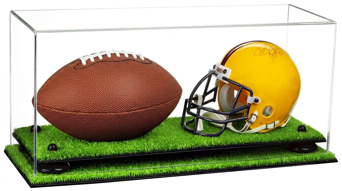 2 Mini Helmet or Mini Football with Mini Helmet Display Case - Clear (A019/V46)