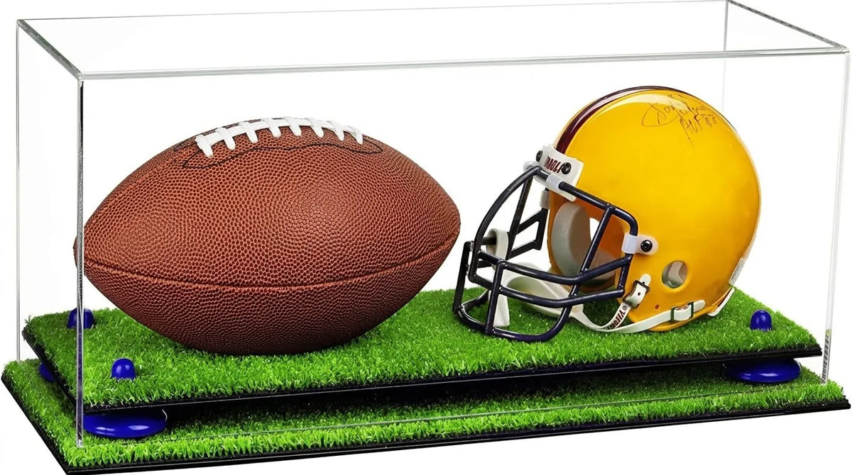 2 Mini Helmet or Mini Football with Mini Helmet Display Case - Clear (A019/V46)