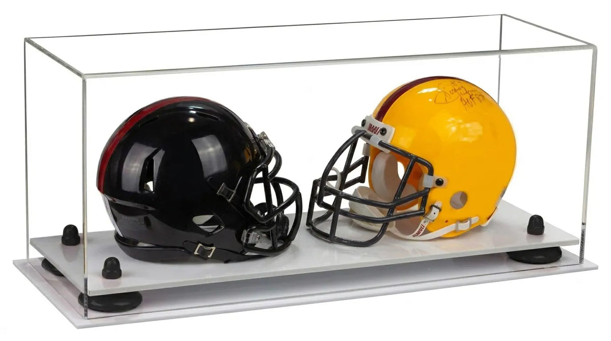 2 Mini Helmet or Mini Football with Mini Helmet Display Case - Clear (A019/V46)