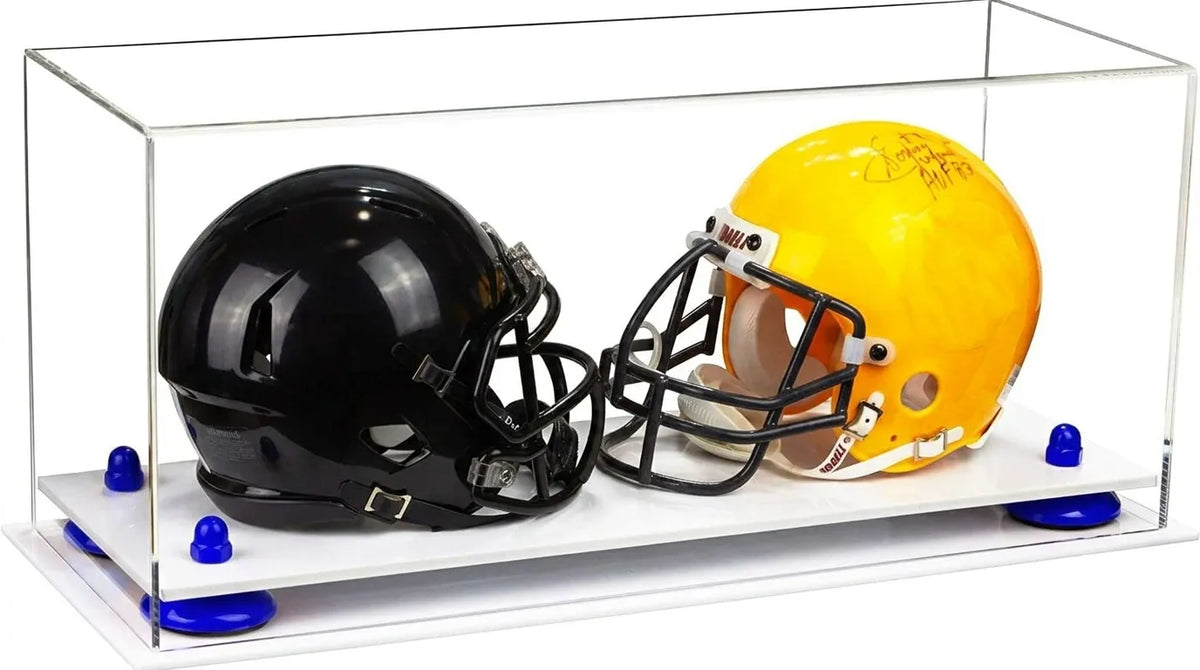 2 Mini Helmet or Mini Football with Mini Helmet Display Case - Clear (A019/V46)