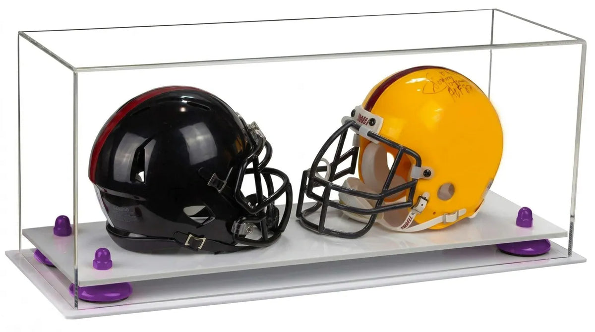 2 Mini Helmet or Mini Football with Mini Helmet Display Case - Clear (A019/V46)